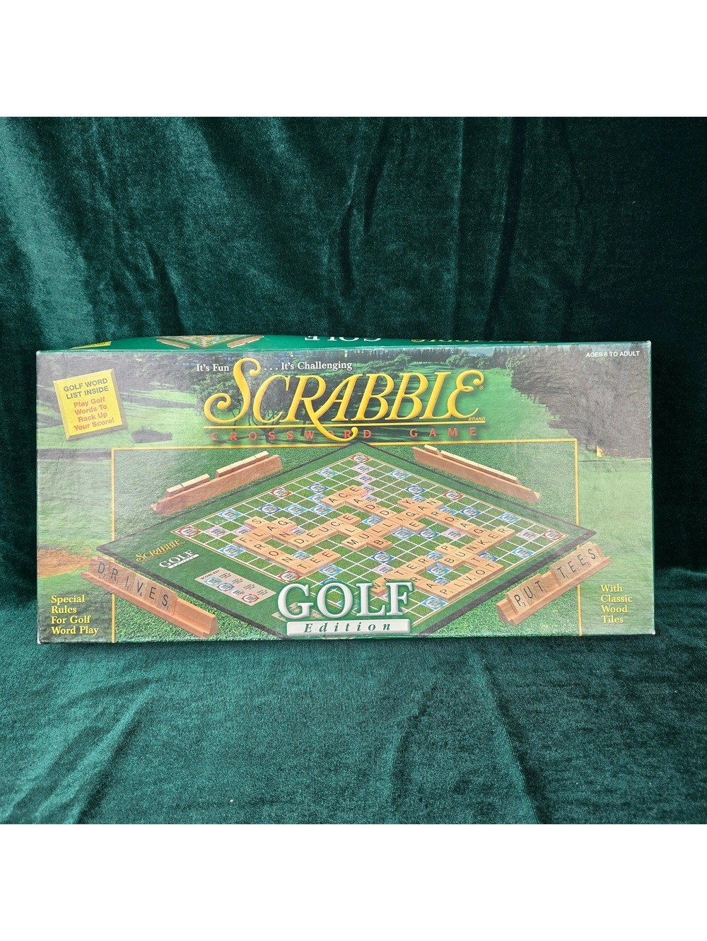 Scrabble Crossword Game Golf Edition with Classic Wood Tiles
